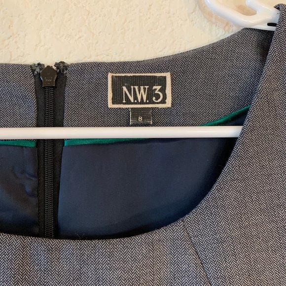 Grey tweed sheath dress - size 4 (8UK) - Picture 4 of 4